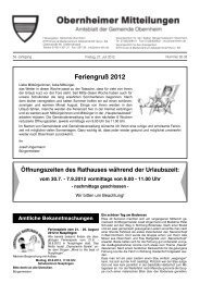 Feriengruß 2012 - Gemeinde Obernheim