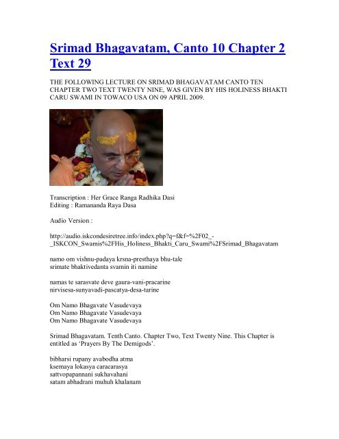 Srimad Bhagavatam 10-02-29 - ebooks - ISKCON desire tree