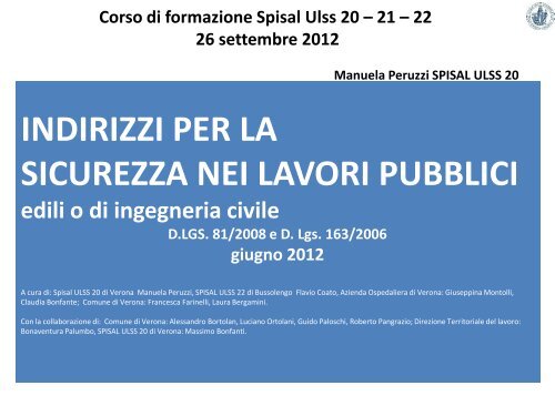 intervento - Dipartimento di Prevenzione Ulss 20 di Verona