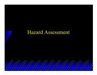 Hazard Assessment (PDF)