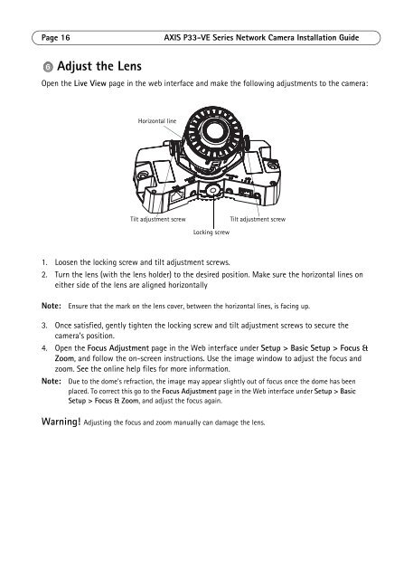 Axis P3367-VE Installation Guide - Use-IP