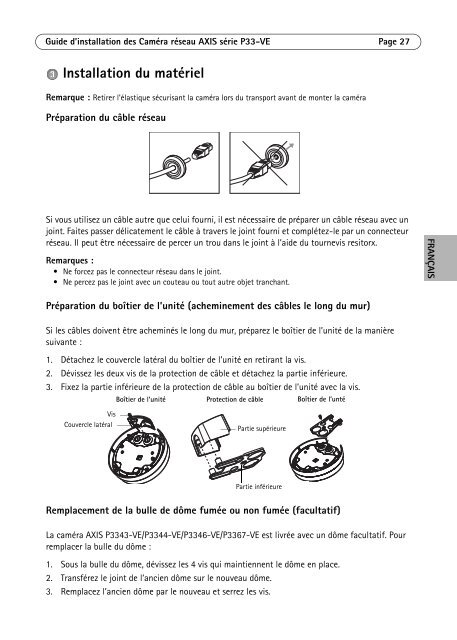 Axis P3367-VE Installation Guide - Use-IP