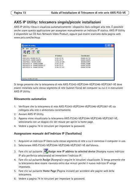 Axis P3367-VE Installation Guide - Use-IP