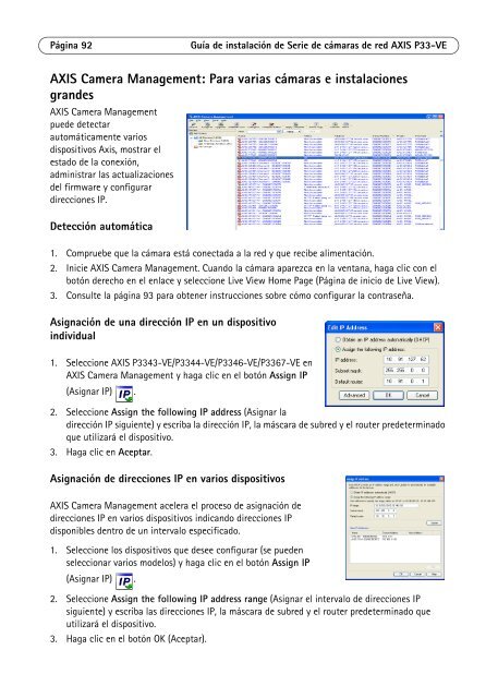 Axis P3367-VE Installation Guide - Use-IP