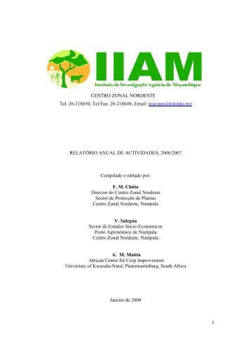 relatÃ³rio anual de actividades, 2006/2007