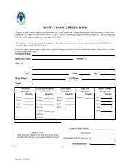 ARDMS PRODUCT ORDER FORM