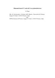 Diamond-based UV and soft X-ray photodetectors E. Pace Dip. di ...