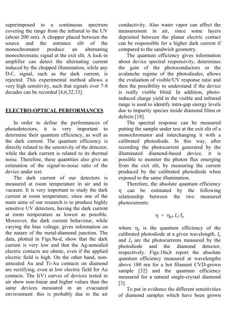 Diamond-based UV and soft X-ray photodetectors E. Pace Dip. di ...