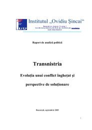 Transnistria. Evolutia unui conflict inghetat si perspective