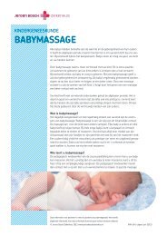 BaBymassage - Jeroen Bosch Ziekenhuis