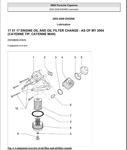 17 01 17 engine oil and oil filter