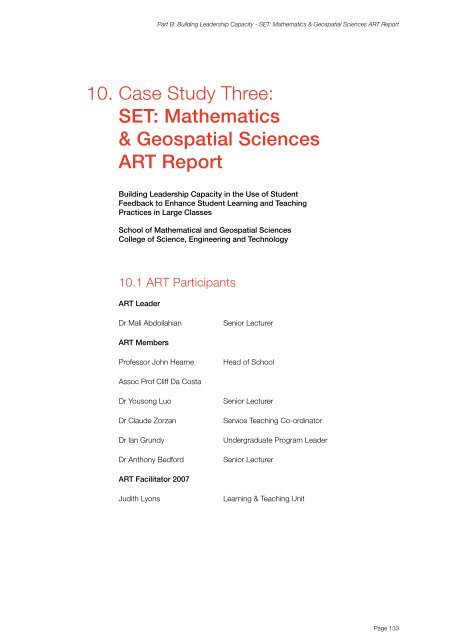 student feedback and leadership - Office for Learning and Teaching