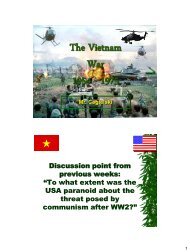 The Vietnam War, 1954-1975 - Mr. Schuhmann's Social Studies Class