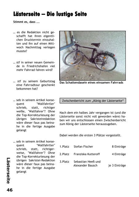 Download - Jugendzeitung Sakristei