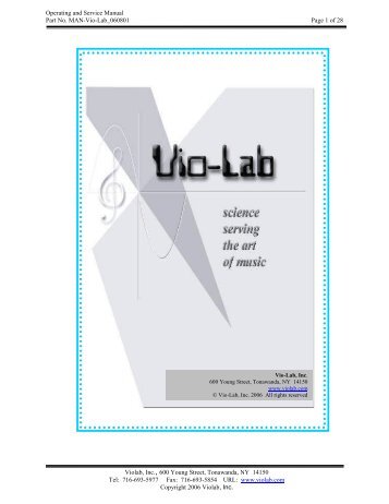 VioLab Manual - SR Instruments