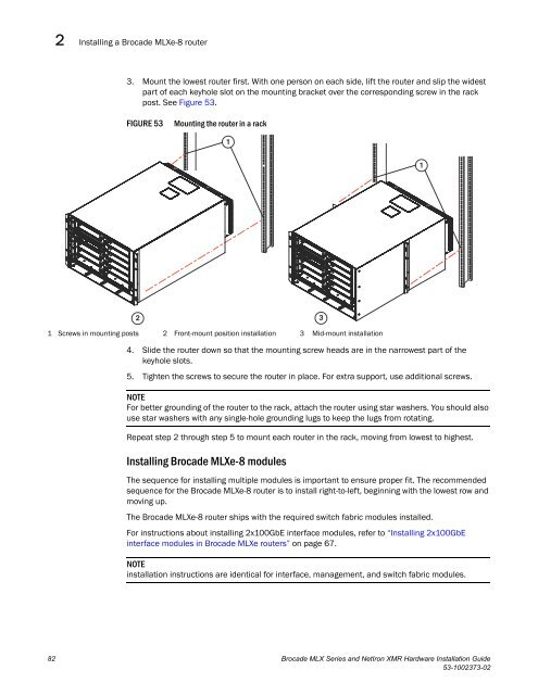 Brocade MLX Series and Brocade NetIron XMR Hardware ...