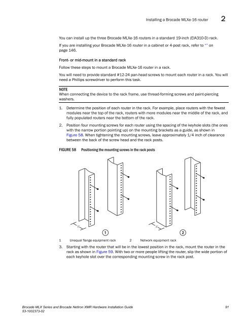 Brocade MLX Series and Brocade NetIron XMR Hardware ...