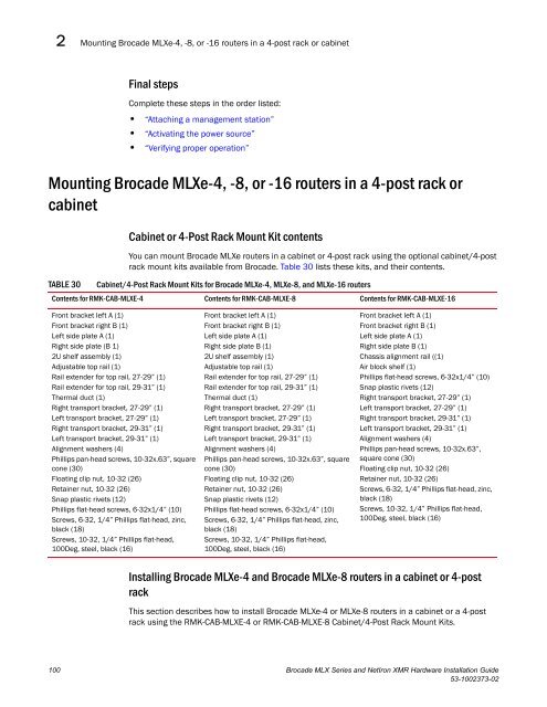 Brocade MLX Series and Brocade NetIron XMR Hardware ...