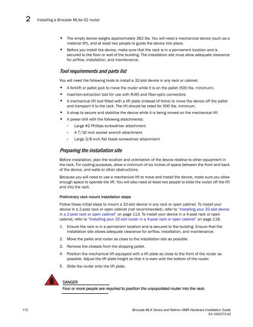 Brocade MLX Series and Brocade NetIron XMR Hardware ...