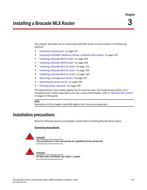 Brocade MLX Series and Brocade NetIron XMR Hardware ...