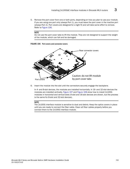 Brocade MLX Series and Brocade NetIron XMR Hardware ...