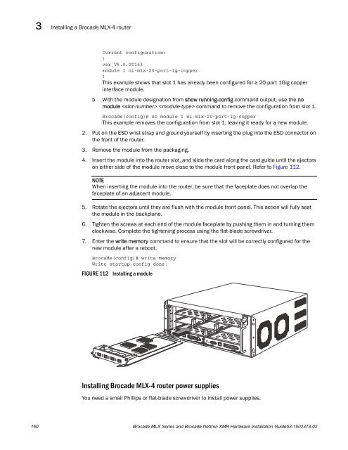 Brocade MLX Series and Brocade NetIron XMR Hardware ...