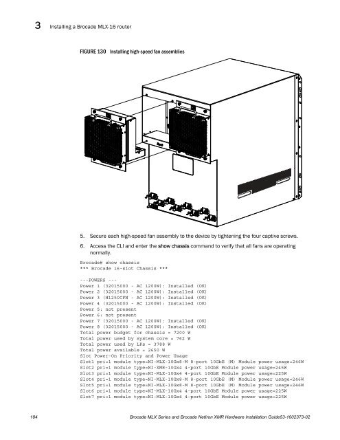 Brocade MLX Series and Brocade NetIron XMR Hardware ...