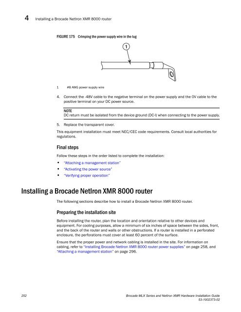 Brocade MLX Series and Brocade NetIron XMR Hardware ...