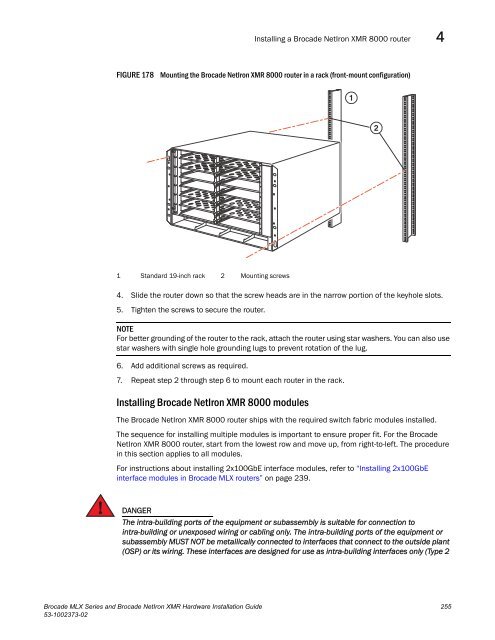 Brocade MLX Series and Brocade NetIron XMR Hardware ...