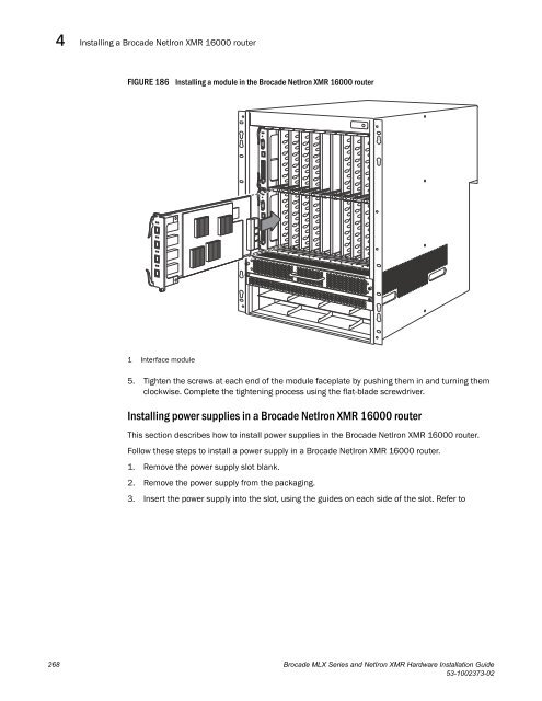 Brocade MLX Series and Brocade NetIron XMR Hardware ...