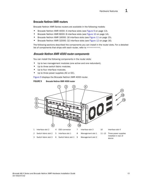 Brocade MLX Series and Brocade NetIron XMR Hardware ...