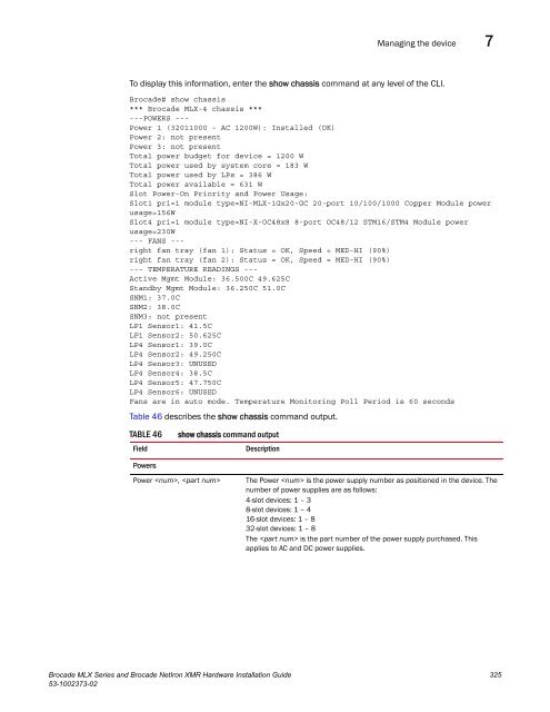 Brocade MLX Series and Brocade NetIron XMR Hardware ...