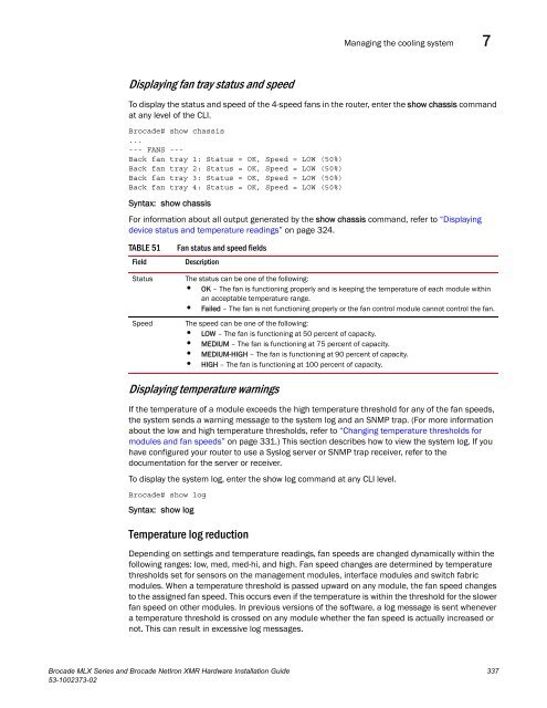 Brocade MLX Series and Brocade NetIron XMR Hardware ...