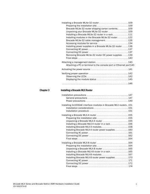 Brocade MLX Series and Brocade NetIron XMR Hardware ...