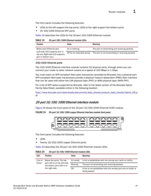 Brocade MLX Series and Brocade NetIron XMR Hardware ...