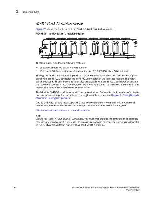 Brocade MLX Series and Brocade NetIron XMR Hardware ...