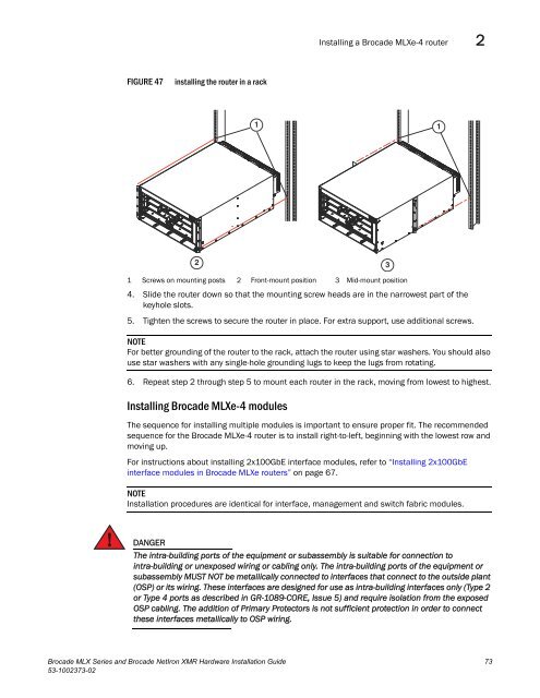 Brocade MLX Series and Brocade NetIron XMR Hardware ...