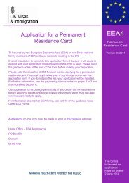 Form EEA4 - UK Border Agency - the Home Office