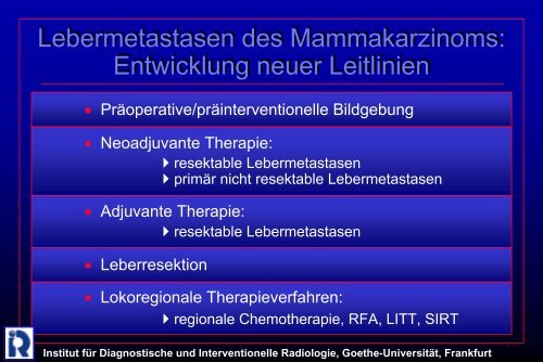 Institut fÃ¼r Diagnostische und Interventionelle Radiologie, Goethe ...