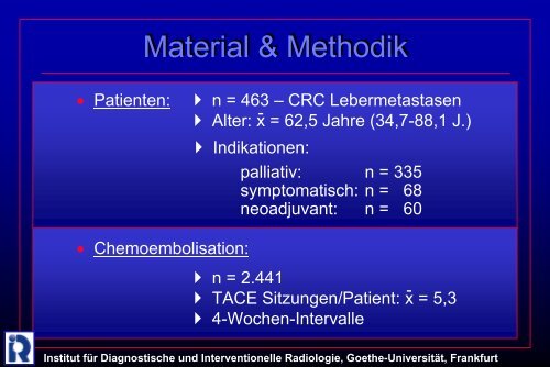 Institut fÃ¼r Diagnostische und Interventionelle Radiologie, Goethe ...