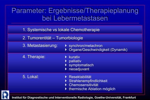 Institut fÃ¼r Diagnostische und Interventionelle Radiologie, Goethe ...