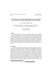 ELECTROWINNING OF ZINC FROM AMMONIA AND GLYCEROL ...