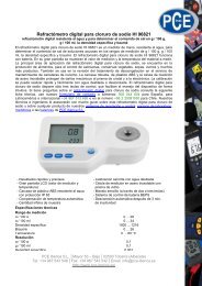 Refractómetro digital para cloruro de sodio HI 96821 - PCE Ibérica