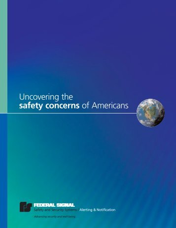 2010: Uncovering the safety concerns of Americans - Federal Signal