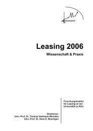 Leasing 2006 - Forschungsinstitut fÃ¼r Leasing - UniversitÃ¤t zu KÃ¶ln
