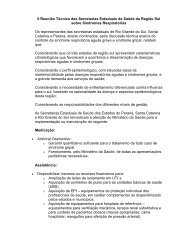 Documento da gripe Estados do Sul - Secretaria Estadual da Saúde ...