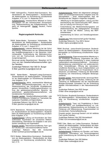 Amtsblatt Kultus und Unterricht Nr. 21/2010 vom 1 ... - Kultusportal