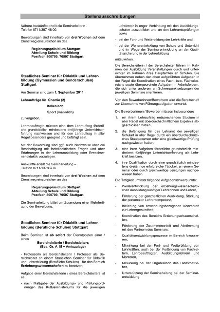 Amtsblatt Kultus und Unterricht Nr. 21/2010 vom 1 ... - Kultusportal