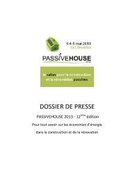 dossier de presse passivehouse 2013 - Plate-forme Maison Passive