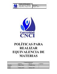 POLÍTICAS PARA REALIZAR EQUIVALENCIA DE MATERIAS